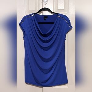 5/$25 Worthington Sleeveless Blouse with Zippers on Each Shoulder